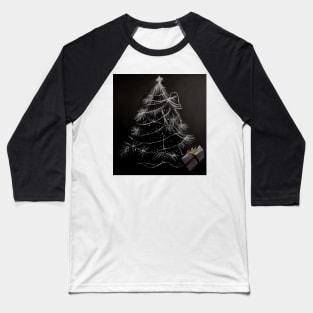 A Simple Christmas Tree in Dark Background Baseball T-Shirt